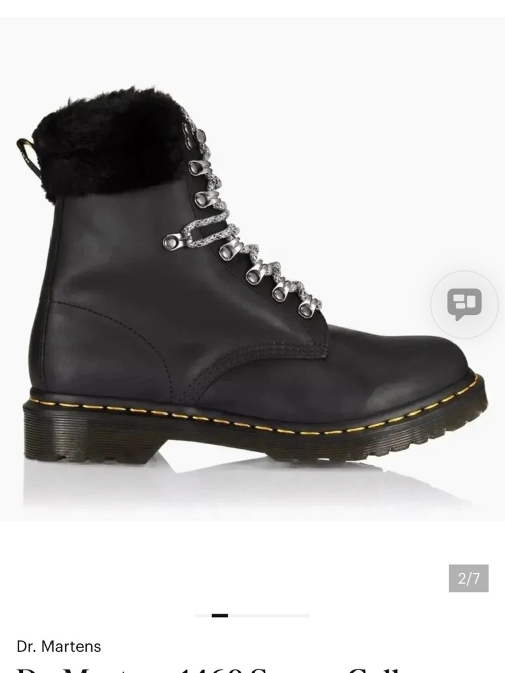 Dr. Martens 1460 Serena Collar Streeter Boots Size 38